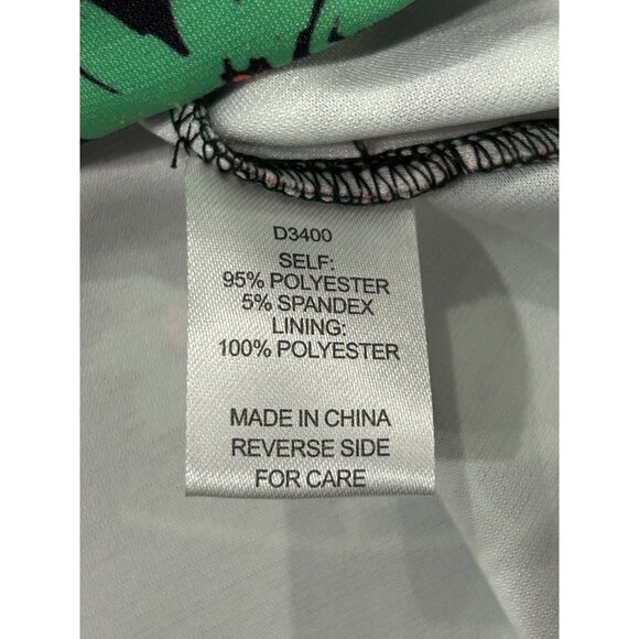 Alexia Admor NWT Floral Print Cap-Sleeve Dress Black Green Fuchsia Sz Large - Picture 7 of 10